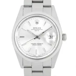 ROLEX OYSTER PERPETUAL DATE 15200 SILVER BAR P NUMBER SECOND HAND MENS