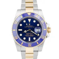 MINT PAPERS ROLEX SUBMARINER DATE BLUE CERAMIC 40MM STEEL 18K GOLD 116613 LB BOX