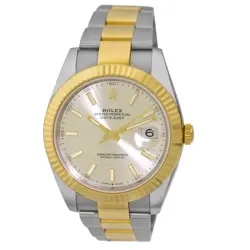 ROLEX STAINLESS STEEL & 18K YELLOW GOLD 41MM ROLEX DATEJUST 126333 WARRANTY 2023