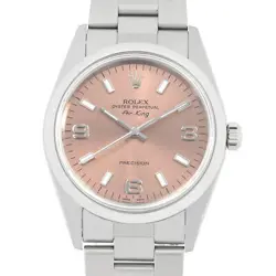 ROLEX AIR KING 14000M PINK 369 WHITE BAR K NUMBER SECOND HAND MENS