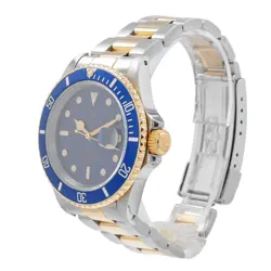 ROLEX SUBMARINER 16613 TWOTONE MENS WATCH BLUE DIAL & INSERT OYSTER BAND 40MM