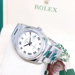 ROLEX 36MM OYSTER PERPETUAL WHITE ROMAN DATEJUST REF: 116200 (2012)
