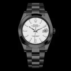 ROLEX 126300 DATEJUST 41MM GHOST BLACK DLC STEALTH BESPOKE PURE BLACK