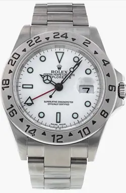ROLEX EXPLORER II WHITE 40MM STAINLESS STEEL OYSTER DATE WATCH 16570