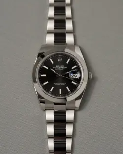 2023 MINT ROLEX DATEJUST 41 STEEL 126300 BLACK DIAL OYSTER 41MM WATCH