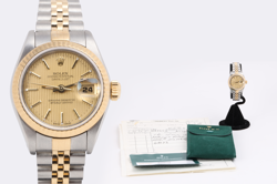 ROLEX DATEJUST 69173 STAINLESS STEEL & 18K YELLOW GOLD 26MM WATCH 1988
