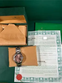 Mint Rolex DateJust Turn-O-Graph Thunderbird Salmon/Rose Dial 16264 Box & Papers