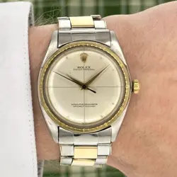 VINTAGE 1960S ROLEX OYSTER PERPETUAL - REF. 1008 - 34MM - TWO TONE - MEN’S WATCH