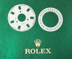 ROLEX CALENDAR DISC 3155 CALIBER WHITE DAY DATE DISC GENUINE ROLEX CALENDAR DISK