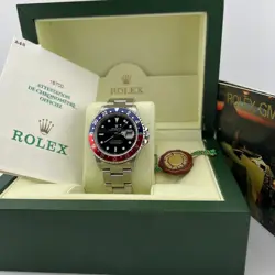 ROLEX GMT MASTER 16700 PEPSI RED BLUE STAINLESS STEEL BOX PAPER 40MM