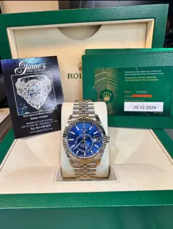 Rolex Sky-Dweller 326934 Blue Dial 42mm Jubilee Band Box /Papers2024 Unworn