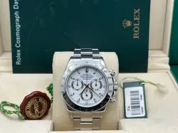 ROLEX DAYTONA 116520 WHITE DIAL STAINLESS STEEL BOX BOOKLET 40MM