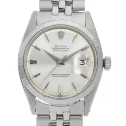 ROLEX DATEJUST 1603 SILVER DOLPHIN HAND THREE-TIED BEZEL 5 NUMBER ANTIQUE MENS