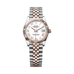 ROLEX DATEJUST 278271 'LADIES' STAINLESS STEEL ROSE GOLD WHITE ROMAN NUMERALS