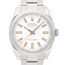ROLEX MILGAUSS 116400 WHITE WARRANTY 2010 V NUMBER