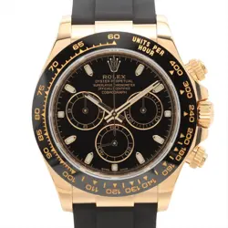 ROLEX COSMOGRAPH DAYTONA 116518LN YG & RUBBER AT BLACK DIAL
