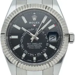 ROLEX SKY-DWELLER 326934 BLACK DIAL 41MM AUTOMATIC MEN'S WATCH