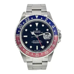 ROLEX GMT-MASTER II STAINLESS STEEL BLACK DIAL 40MM AUTOMATIC MENS WATCH 16700