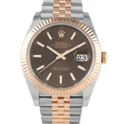 ROLEX DATEJUST 41 CHOCOLATE DIAL TWO-TONE JUBILEE WATCH 126331