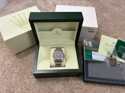 ROLEX OYSTER PERPETUAL 116000 HARLEY DAVIDSON STEEL BLACK DIAL AUTOMATIC WATCH