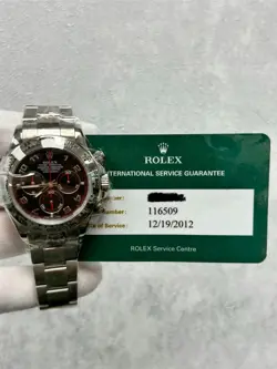 ROLEX COSMOGRAPH DAYTONA 116509 WITH CARD 18K WHITE GOLD 40MM OYSTER BRACELET