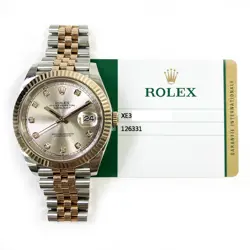 2020 ROLEX DATEJUST 41 126331, STEEL & ROSE GOLD, SUNDUST DIAMOND, BOX & PAPERS