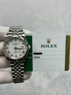 ROLEX DATEJUST 36 126234 WITH CARD STAINLESS STEEL & 18K WHITE GOLD 36MM JUBILEE