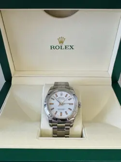 ROLEX MILGAUSS WATCH 40MM WHITE INDEX DIAL STAINLESS STEEL 116400 WATCH ~ CLEAN!