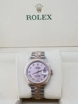 ROLEX DATEJUST 28MM 279171 STEEL & ROSE GOLD PINK ROMAN DIAL JUBILEE BRACELET