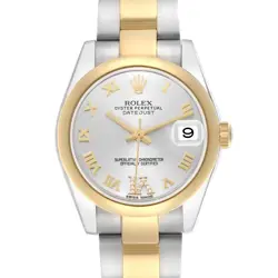 ROLEX DATEJUST 31 STEEL YELLOW GOLD DIAMOND LADIES WATCH 178243 BOX CARD