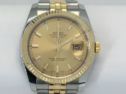 ROLEX DATEJUST 116233 CHAMPAGNE DIAL JUBILEE 36MM BAND WATCH (AP1138803)