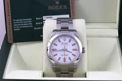 ROLEX 2008 MILGAUSS WHITE DIAL BOX/CARD/PAPERS 116400 DISCONTINUED STEEL