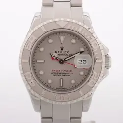 ROLEX YACHT‑MASTER 169622 SS×PT AT SILVER-FACE 1 EXTRA LINK