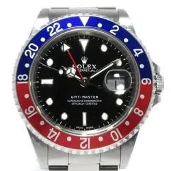 AUTH ROLEX GMT MASTER 16700 A503199 BLACK MEN'S WRIST WATCH