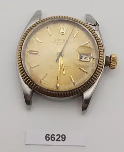PROJECT TO FIX ROLEX OYSTER PERPETUAL DATE CAL 1560 BUTTERLY GOLD SS WATCH 6629