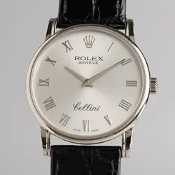 ROLEX GENEVE CELLINI REF.5116 CAL.1602 OVERHAUL 2001 MANUAL WINDING MENS WATCH