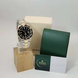 ROLEX SUBMARINER 2 TONE STAINLESS STEEL & YELLOW GOLD BLACK, 16613LN, SERIAL: U