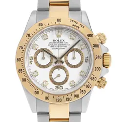ROLEX COSMOGRAPH DAYTONA 8P DIAMOND 116523G WHITE Z NUMBER SECOND HAND MENS