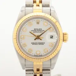 ROLEX DATEJUST 69173G SS×YG AT WHITE DIAL 3 EXTRA LINKS