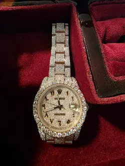 ICED OUT MOISSANITE ROLEX WATCH BUST DOWN