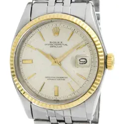 VINTAGE ROLEX DATEJUST 1601 18K GOLD STEEL AUTOMATIC MENS  WATCH BF581975