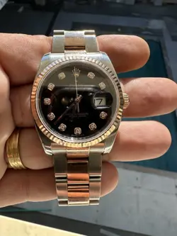 18K ROSE GOLD/SS