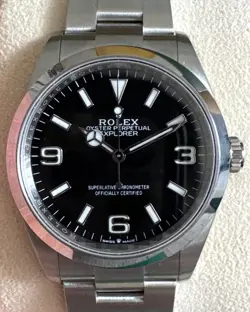 2025 NEW ROLEX EXPLORER 36MM 124270 OYSTER BRACELET, SILVER BEZEL, BLACK DIAL