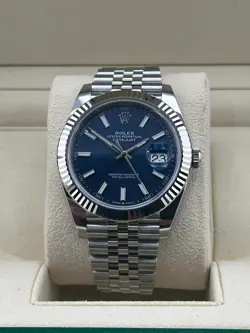 ROLEX DATEJUST 41, 126334, BLUE DIAL, 2022 BOX AND PAPERS