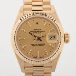 ROLEX DATEJUST 69178 YG AT CHAMPAGNE-FACE 4 EXTRA LINKS