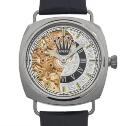 ROLEX ANTIQUE MARRIAGE WATCH 45MM POCKET MOVEMENT HANDCRAFTED MEN'S WATCH GOOD