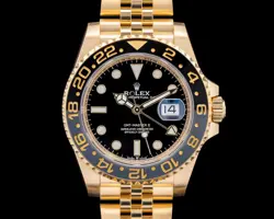 Rolex 126718GRNR GMT Master II 126718 18K Yellow Gold Jubilee Black Dial