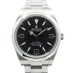 ROLEX EXPLORER 1 214270 39MM BLACK STAINLESS STEEL AUTOMATIC PRE-OWNED