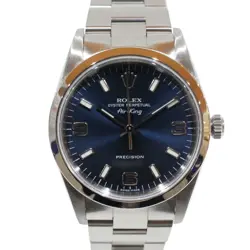 ROLEX AIR-KING 14000M AUTOMATIC BLUE STAINLESS STEEL MEN'S WATCH PRE-OWNED