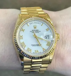ROLEX DAY-DATE PRESIDENT 18K YELLOW GOLD REF. #118238